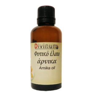 Bottle containing 50ml of arnica oil by divinum
