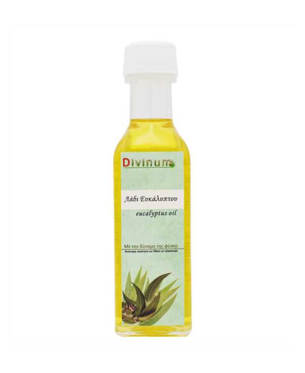 Bottle containing 100ml eucalyptus oil by divinum