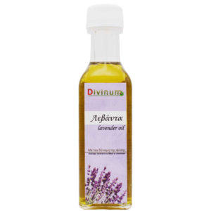 Bottle containing 100ml lavender oil by divinum