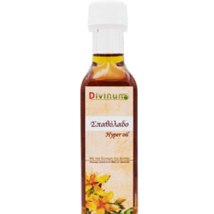Bottle containing 100ml spin oil of divinum company