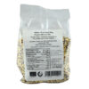 Tricolor quinoa in a transparent package, the back side with a white label of the bio field 300gr