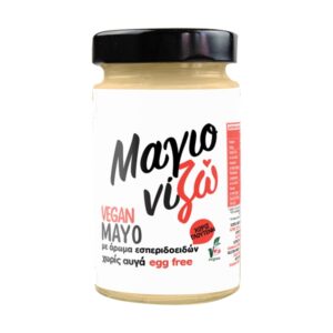 Vegan mayonnaise "Mayonnaise" with citrus flavor without eggs and without gluten 270g in a jar with white label