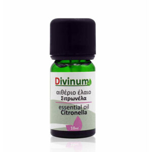 Citronella essential oil in green vial 10ml with dosing