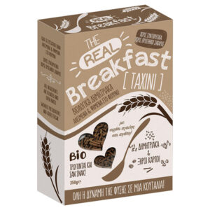 Organic tahini cereals Real Breakfast Bioagros 350gr in the brown box