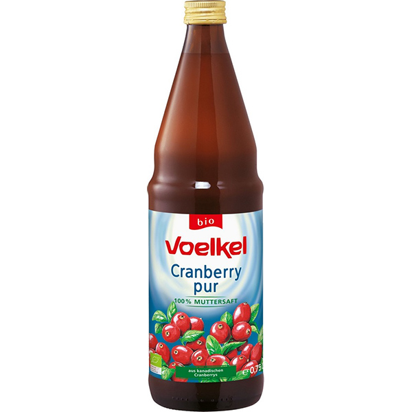 Χυμός κράνμπερι χ/ζ Voelkel BIO σε πλαστικό μπουκάλι