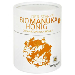 Manuka honey (TA25 +) organic New Zealand Sonnentor 250gr the white cylindrical package