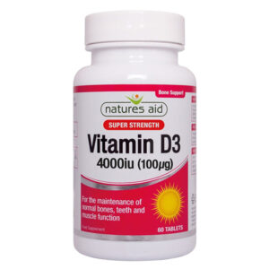 Vitamin D3 4000iu 125μg Adult 60 Natures Aid Tablets