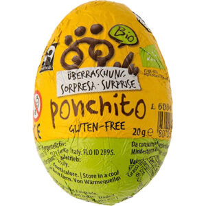 Πασχαλινό σοκολατένιο αυγό bio με δώρο Ponchito 50gr