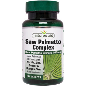 Σερενόα με εκχύλισμα τσουκνίδας & ψευδάργυρο Saw palmetto Complex Natures Aid 60 κάψουλες σε πράσινο μπουκαλάκι