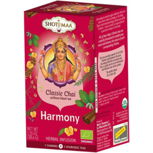 Τσάι Chakras "Harmony" chai κανέλα τζίντζερ & γαρύφαλλο BIO Shoti Maa 16 φακελάκια 32gr στο πλάι