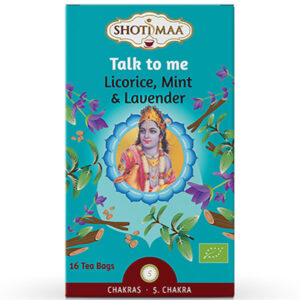 Τσάι Chakras "Talk To Me" γλυκόριζα μέντα & λεβάντα BIO Shoti Maa 16 φακελάκια 32gr σε γαλάζια συσκευασία