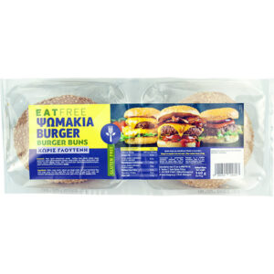 Ψωμάκια burger χ/γλ βιολογικά Eat Free 2Χ70gr 140gr σε πλαστική συσκευασία