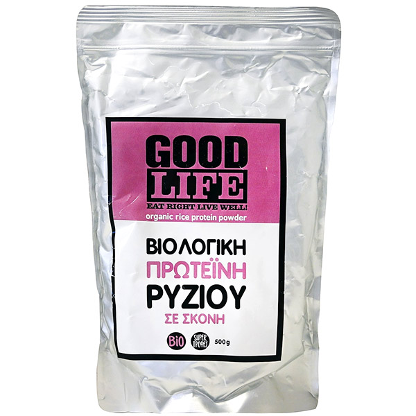 Πρωτεΐνη ρυζιού βιολογική Good Life 500gr σε doypack