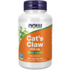 Cat's Claw 500mg Now 100 κάψουλες σε λευκό μπουκαλάκι με πορτοκαλί ετικέτα