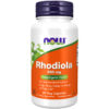 Ροδιόλα Rhodiola Rosea Extract 500mg Now 60 Φυτικές Κάψουλες για το Στρες σε λευκό μπουκαλάκι με πορτοκαλί ετικέτα