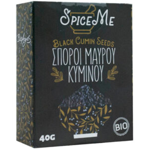 Κύμινο Μαύρο Σπόροι Ολόκληρο Βιολογικό Spice Me 40gr σε μαύρο κουτάκι